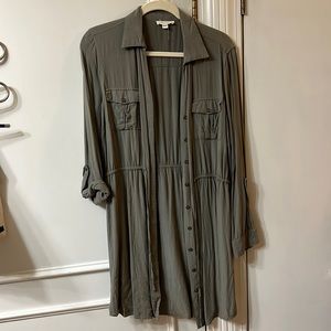 Sage Green Beach Linen Dress